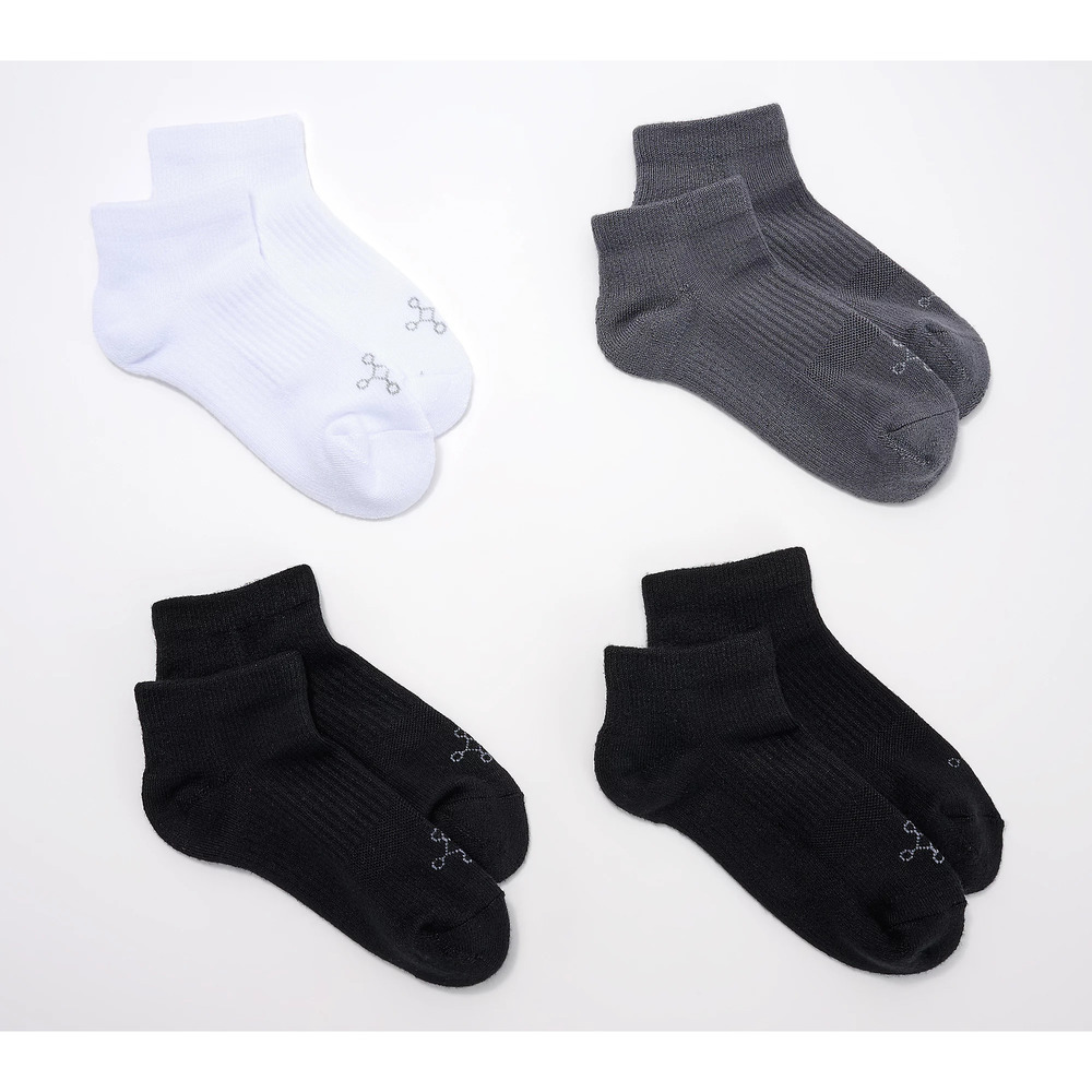 2 Pack Tommie Copper 4 Pack Cozy Fit Compression Ankle Socks - Basic Medium